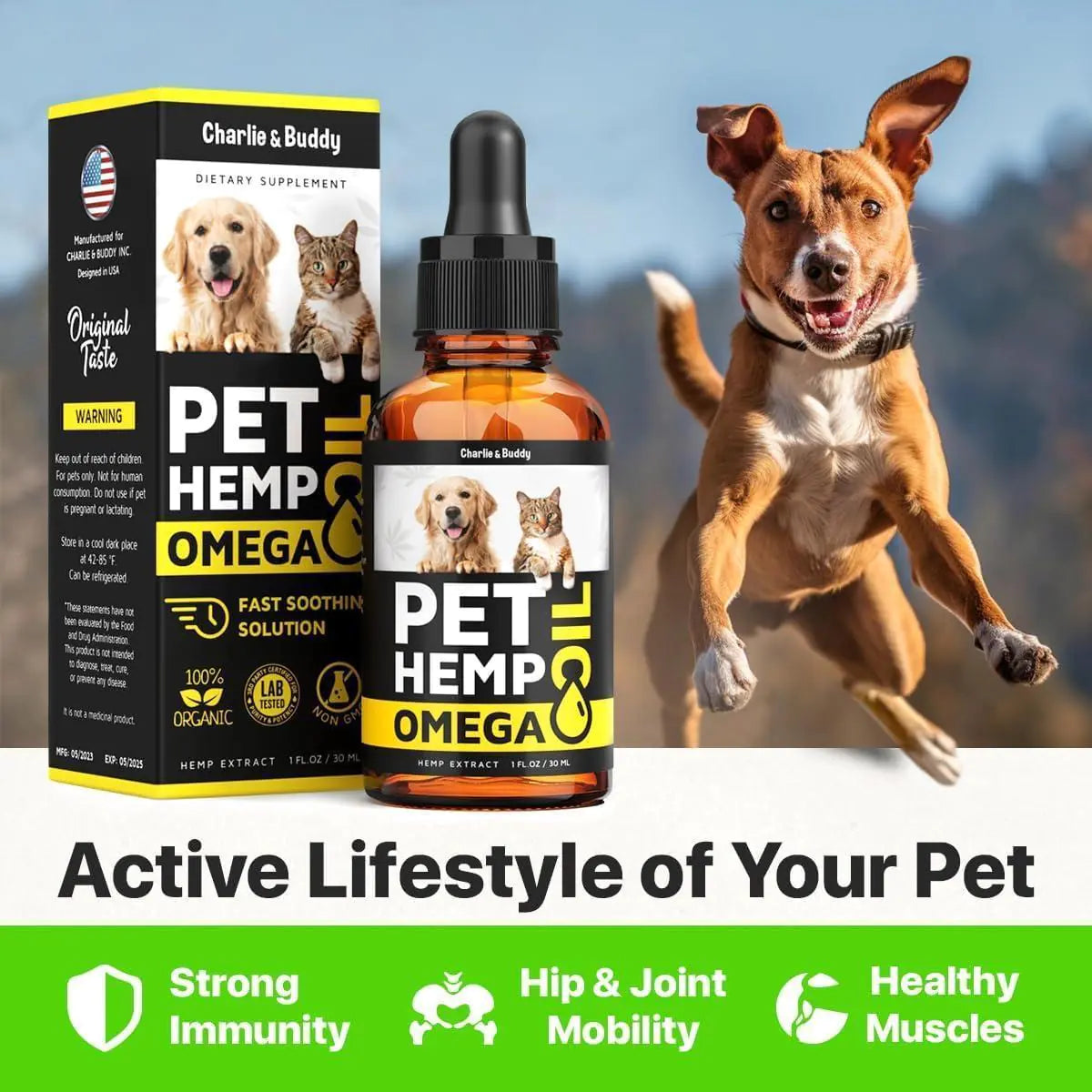 Pet Care Paradise VitalPaws Hemp & Salmon Oil for Dogs & Cats