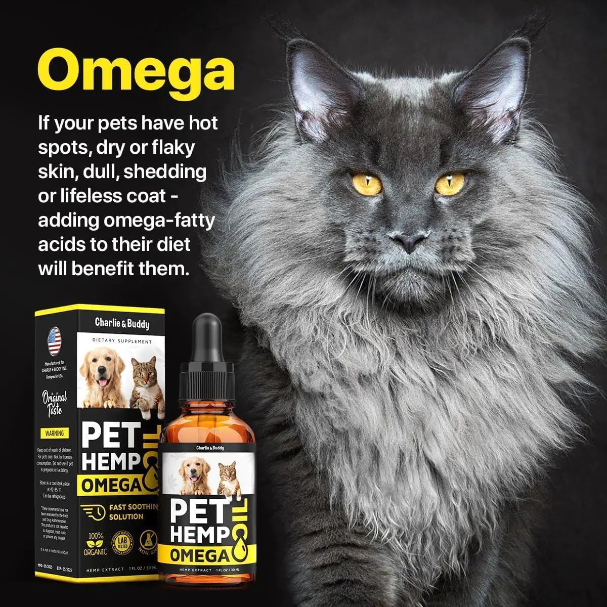 Pet Care Paradise VitalPaws Hemp & Salmon Oil for Dogs & Cats